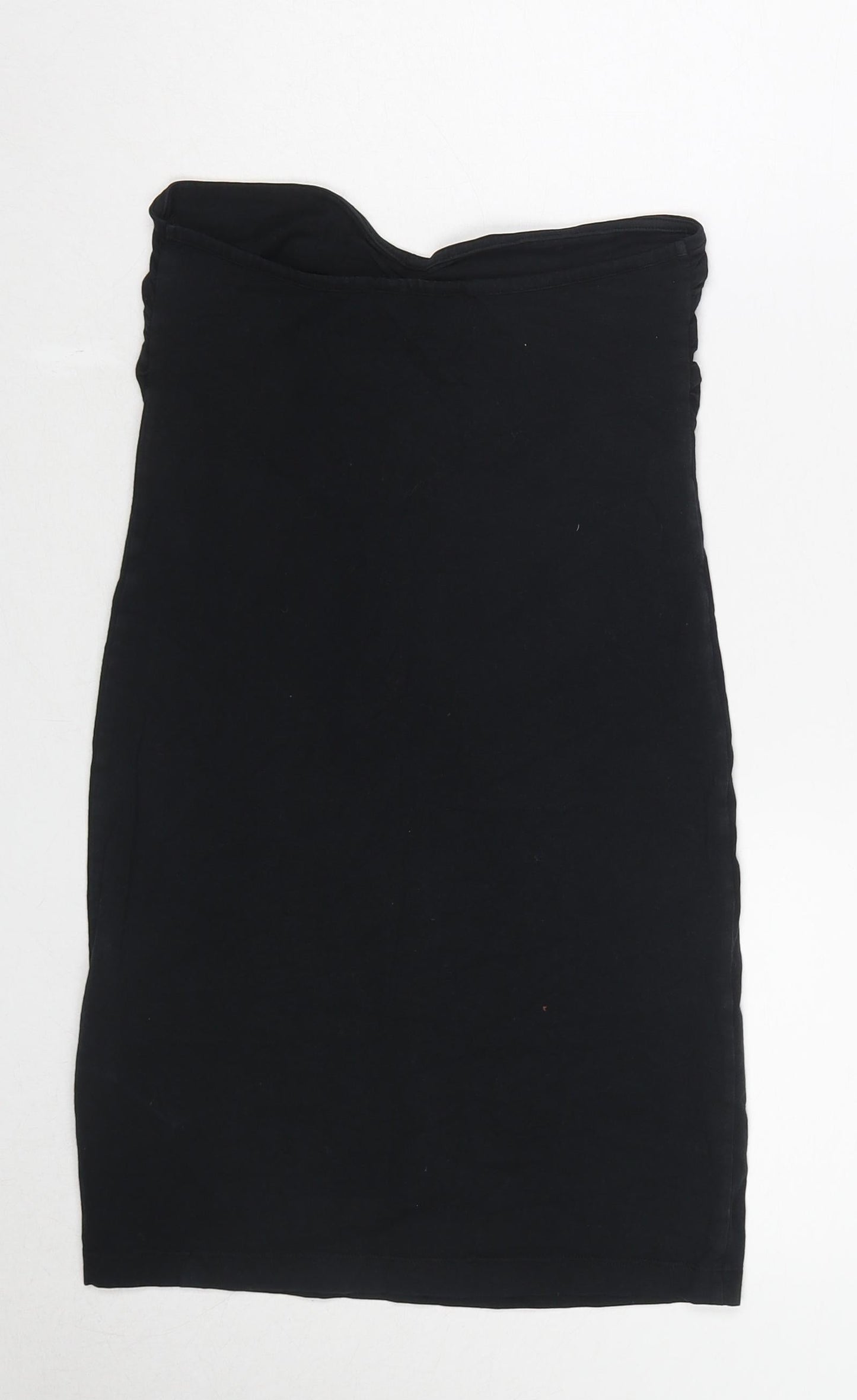 Miss Selfridge Womens Black Cotton Basic Blouse Size 10 Sweetheart - Strapless
