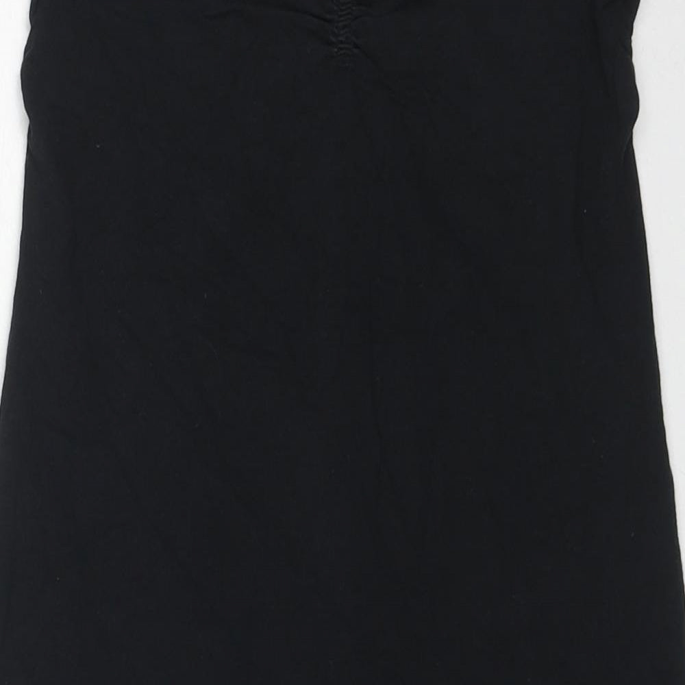 Miss Selfridge Womens Black Cotton Basic Blouse Size 10 Sweetheart - Strapless