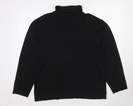 BHS Womens Black Cotton Pullover Sweatshirt Size L Pullover