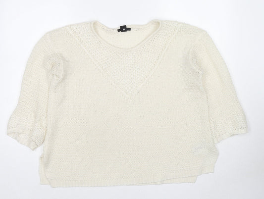 Womens UK Size S H&M Ivory Pullover Jumper