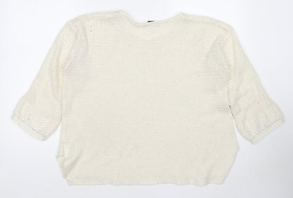 Womens UK Size S H&M Ivory Pullover Jumper