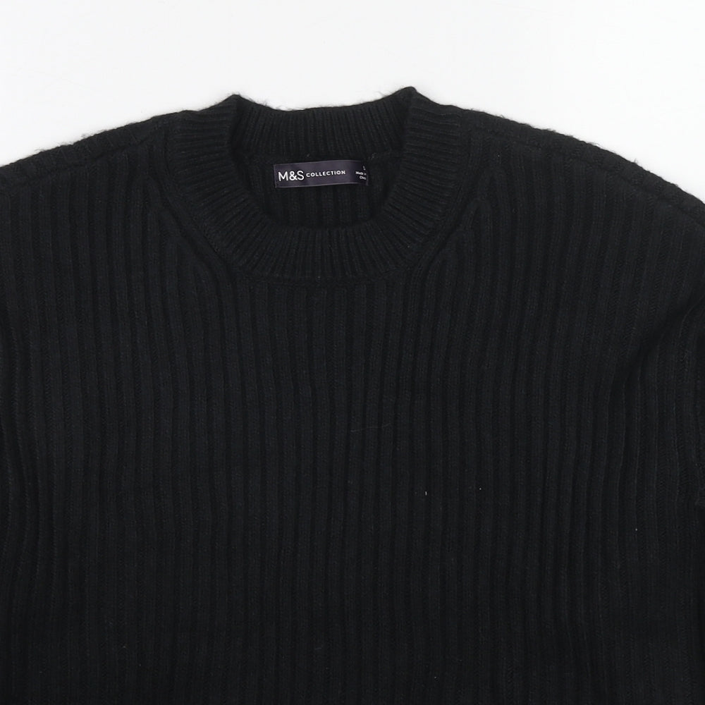 Womens UK Size S Marks and Spencer Black Pullover Jumper