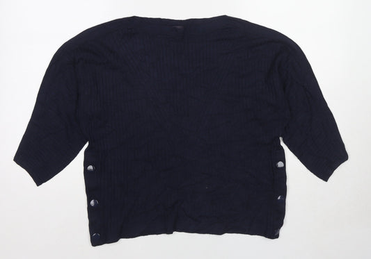Womens UK Size M Marks and Spencer Blue Pullover Jumper