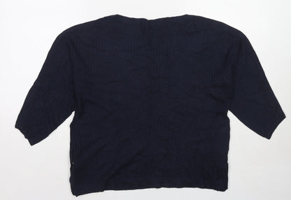 Womens UK Size M Marks and Spencer Blue Pullover Jumper