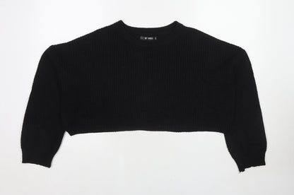 Womens UK Size S Missguided Black Pullover Jumper