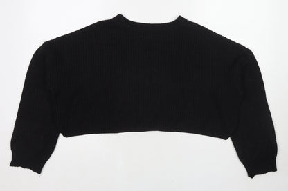 Womens UK Size S Missguided Black Pullover Jumper