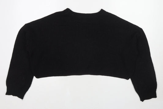 Womens UK Size S Missguided Black Pullover Jumper