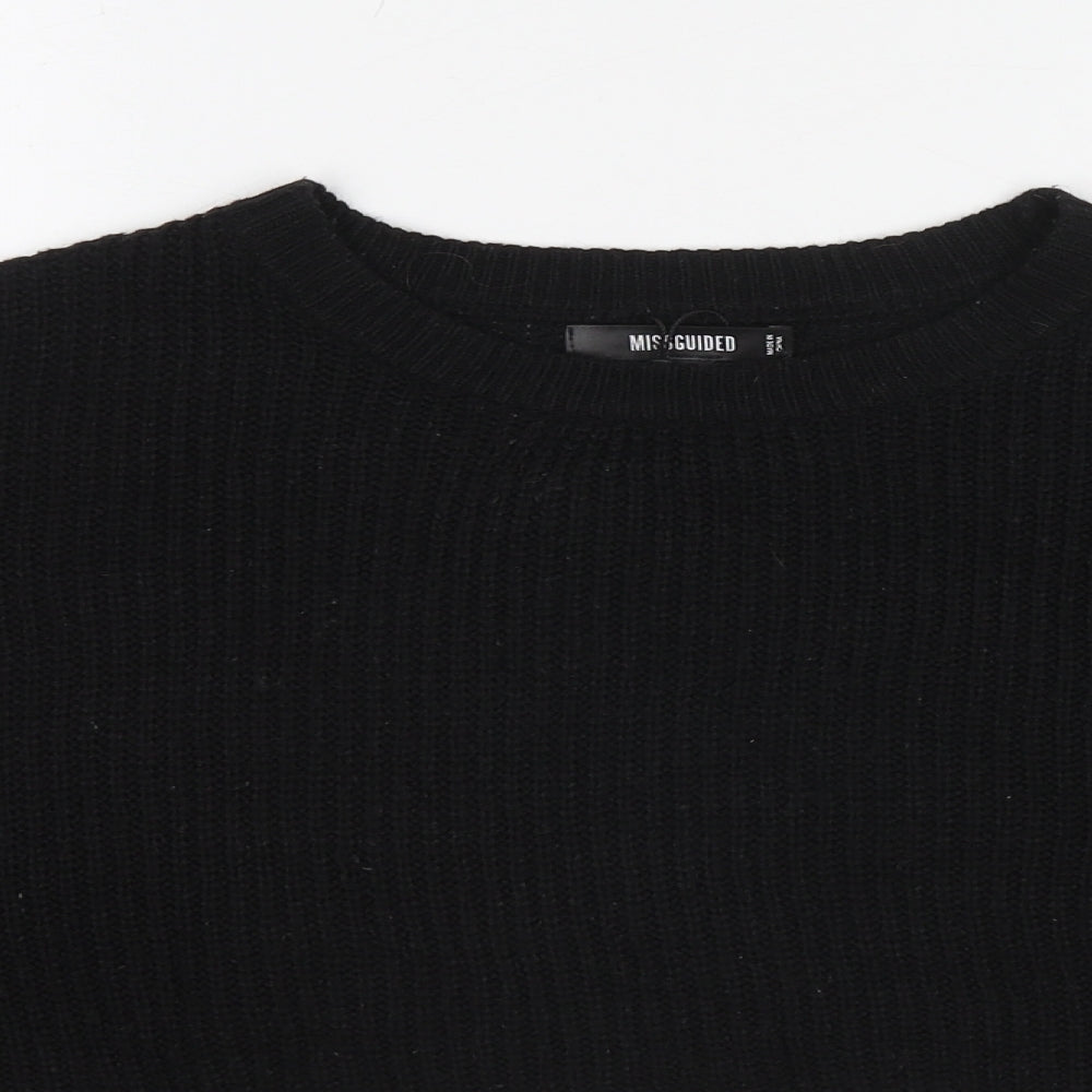 Womens UK Size S Missguided Black Pullover Jumper