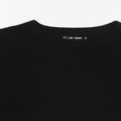 Womens UK Size S Missguided Black Pullover Jumper