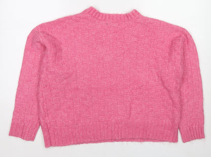 Womens UK Size L Marks and Spencer Pink Pullover Jumper