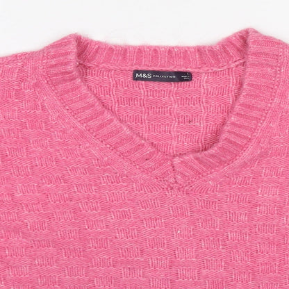 Womens UK Size L Marks and Spencer Pink Pullover Jumper