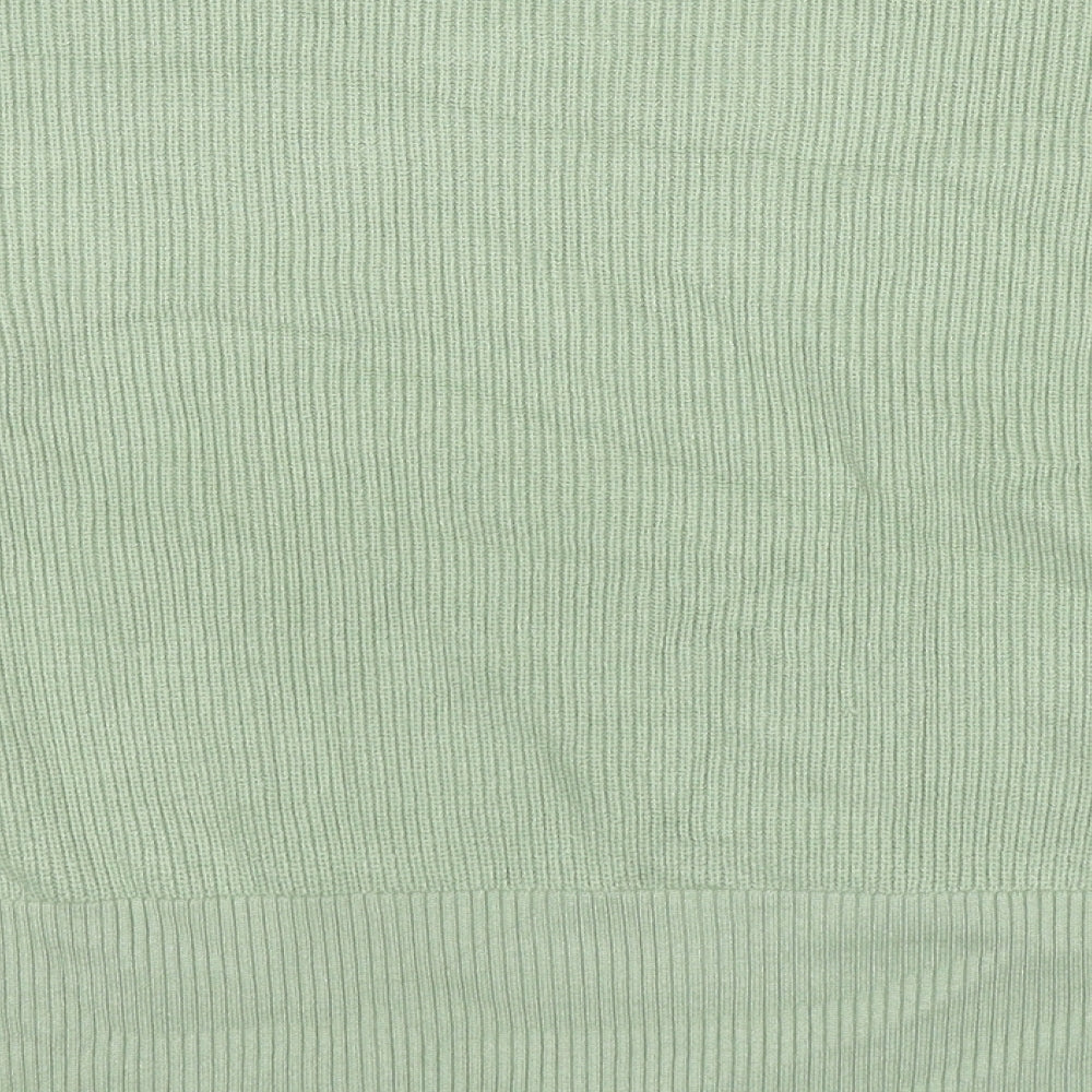 Marks and Spencer Womens Green Round Neck Viscose Pullover Jumper Size M