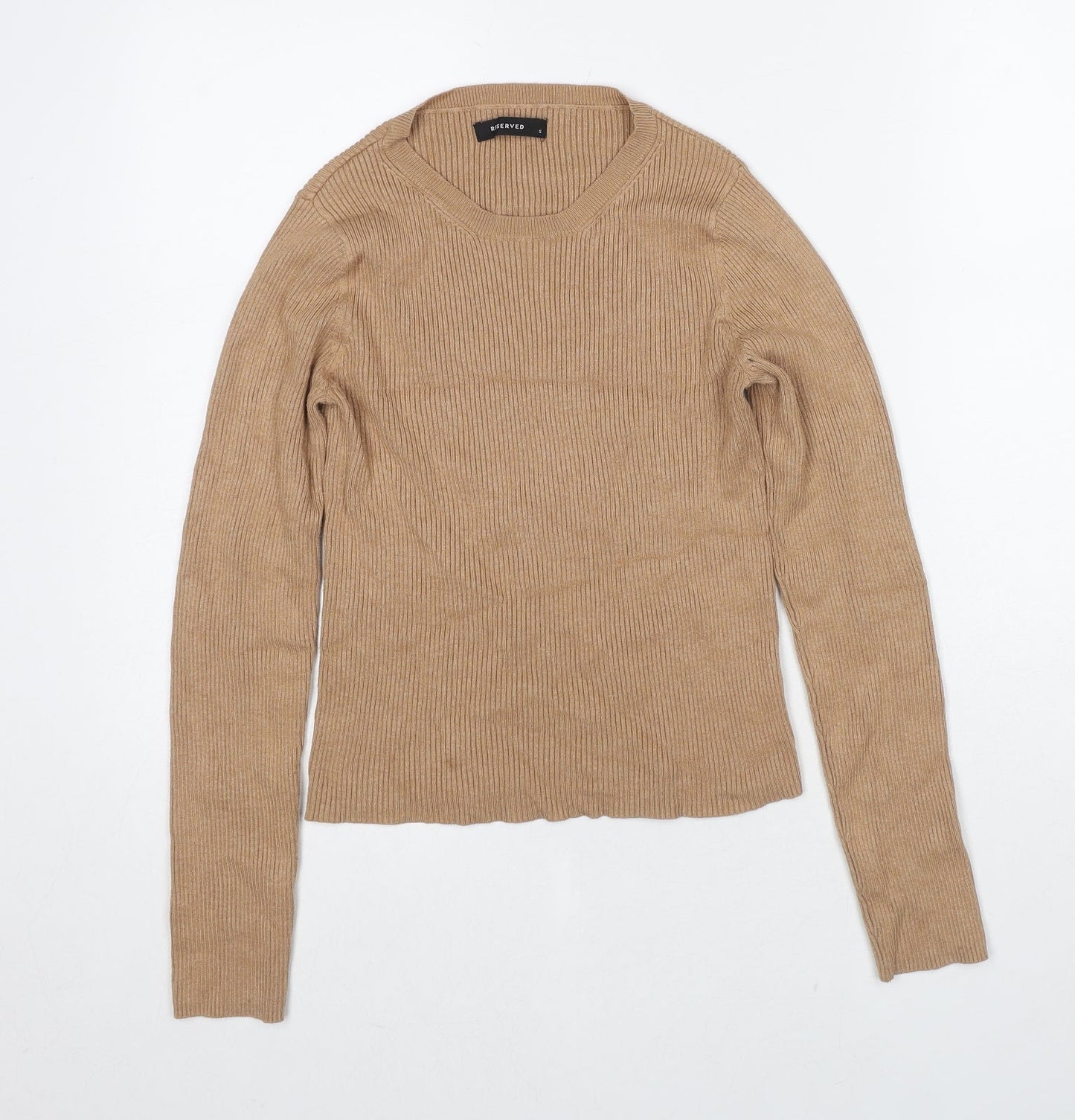 Womens UK Size S RESERVED Beige Pullover Jumper