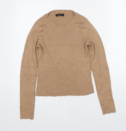 Womens UK Size S RESERVED Beige Pullover Jumper
