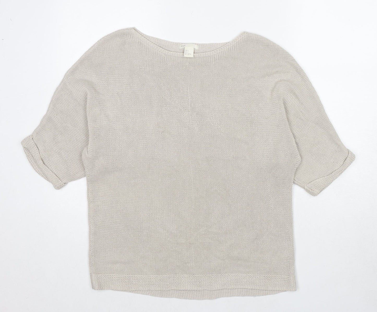 Womens UK Size S H&M Beige Pullover Jumper