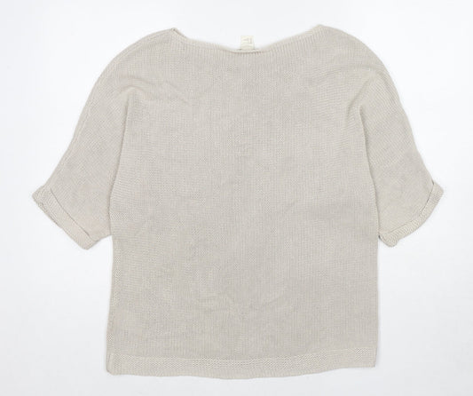 Womens UK Size S H&M Beige Pullover Jumper