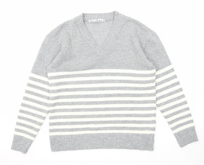 Womens UK Size M Pure & Natural Grey Pullover Jumper