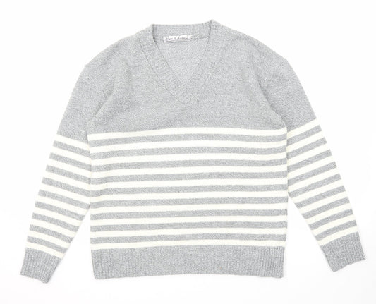 Womens UK Size M Pure & Natural Grey Pullover Jumper