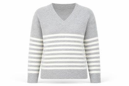 Womens UK Size M Pure & Natural Grey Pullover Jumper