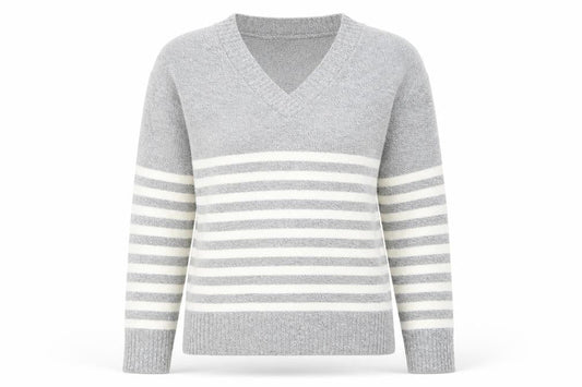 Womens UK Size M Pure & Natural Grey Pullover Jumper