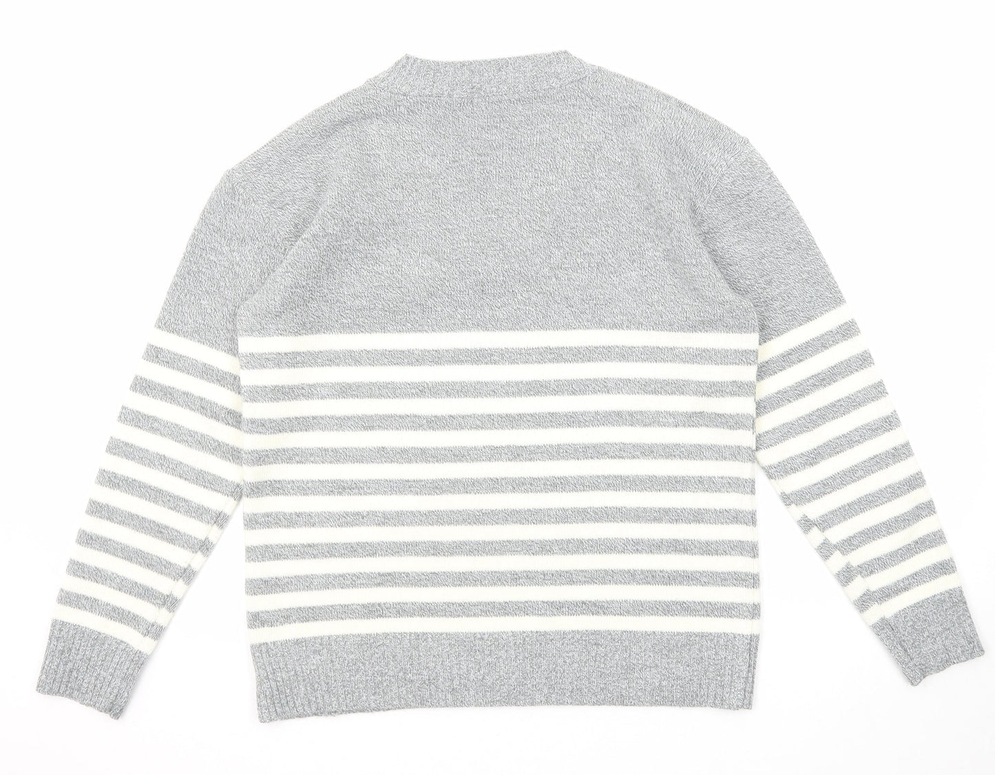Womens UK Size M Pure & Natural Grey Pullover Jumper