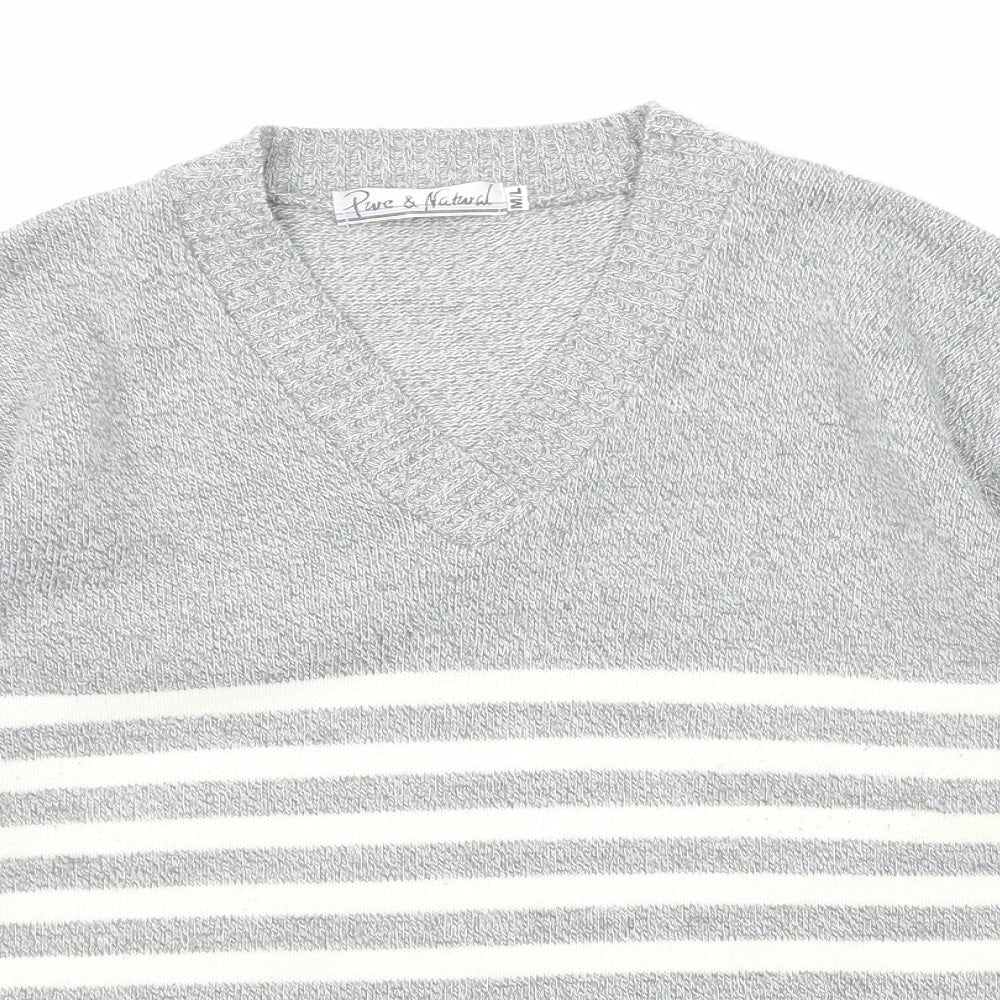 Womens UK Size M Pure & Natural Grey Pullover Jumper
