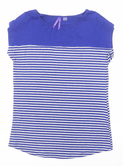 Womens UK Size 10 Seraphine Blue Basic T-Shirt