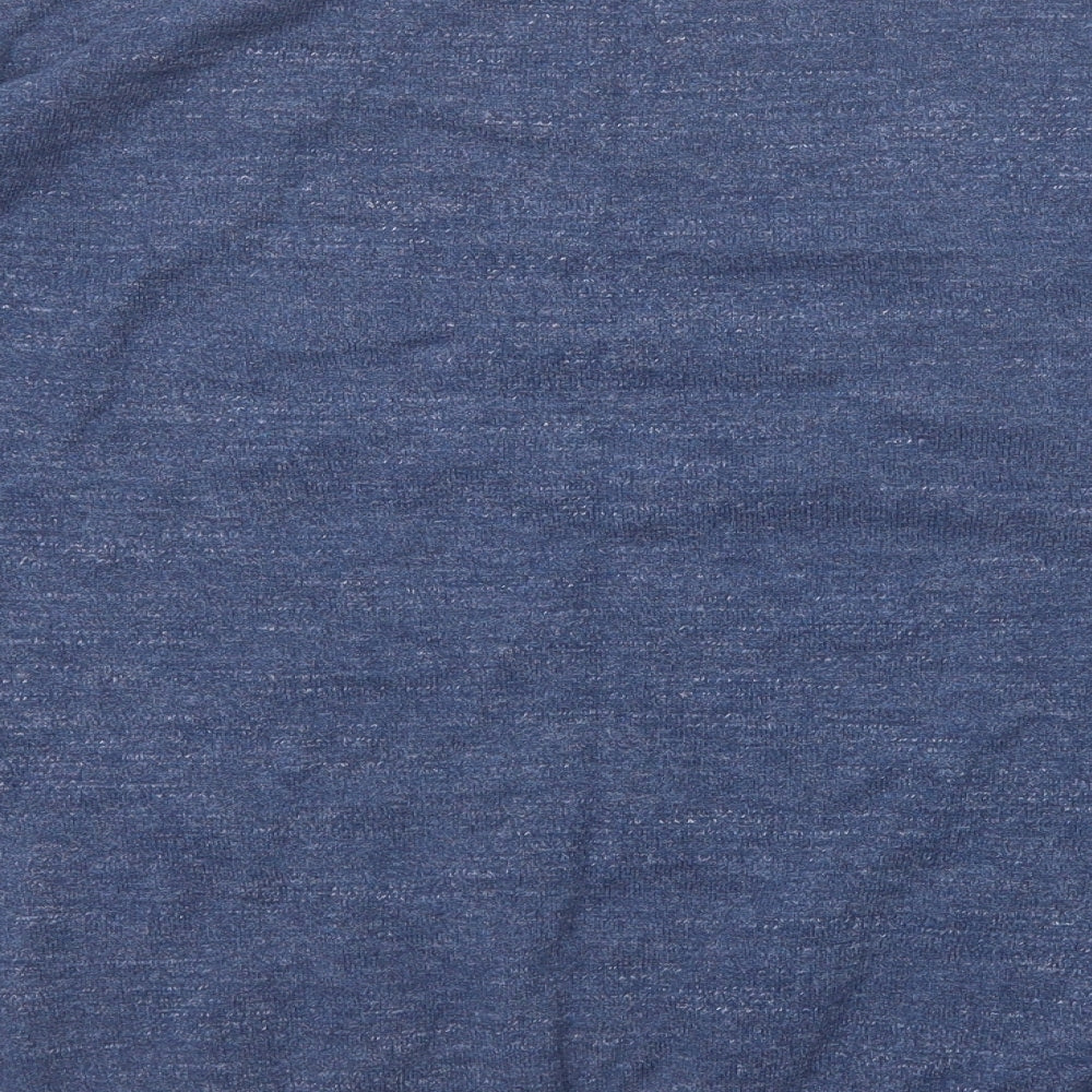 Label Lab Mens Blue Round Neck Cotton Pullover Jumper Size L Long Sleeve