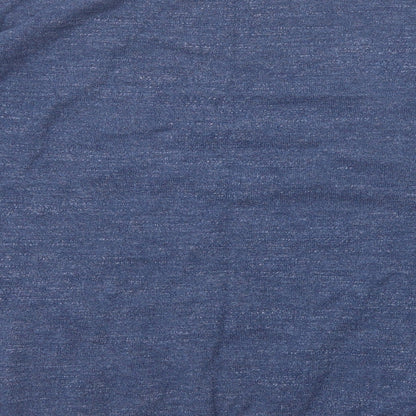 Label Lab Mens Blue Round Neck Cotton Pullover Jumper Size L Long Sleeve