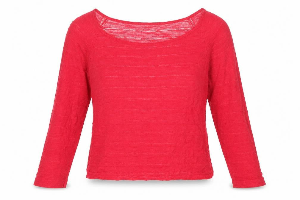 Womens UK Size L Sandwich Red Basic Blouse