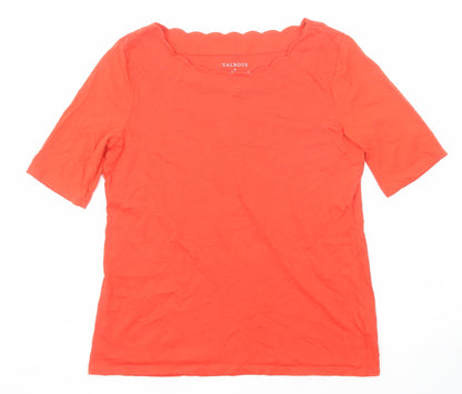 Womens UK Size M Talbots Orange Basic T-Shirt