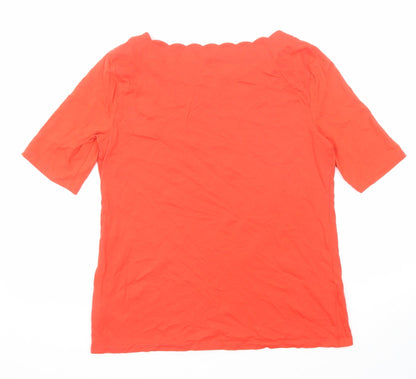Womens UK Size M Talbots Orange Basic T-Shirt