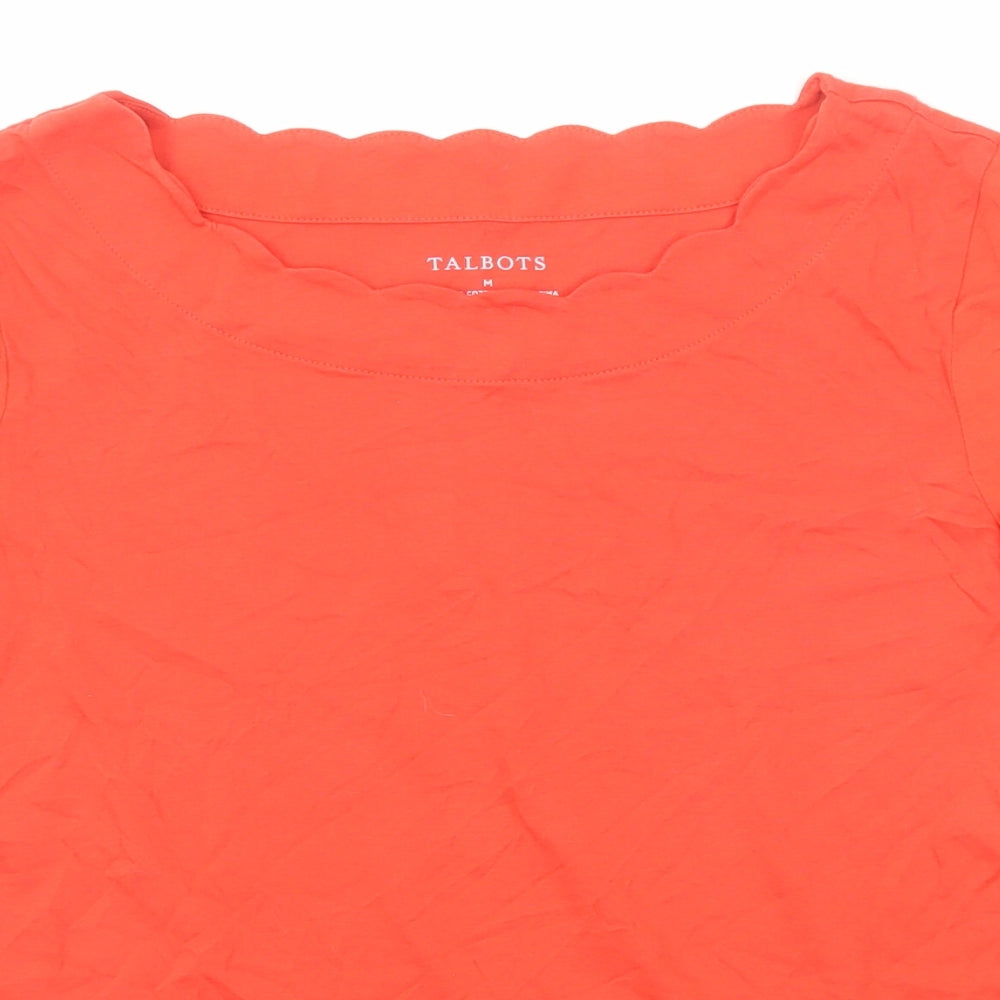Womens UK Size M Talbots Orange Basic T-Shirt