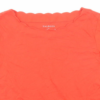 Womens UK Size M Talbots Orange Basic T-Shirt