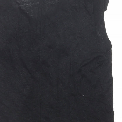 Womens UK Size M Zara Black Basic Blouse