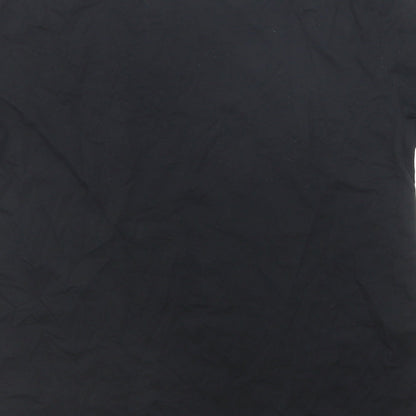 Womens UK Size S Mango Black Basic T-Shirt
