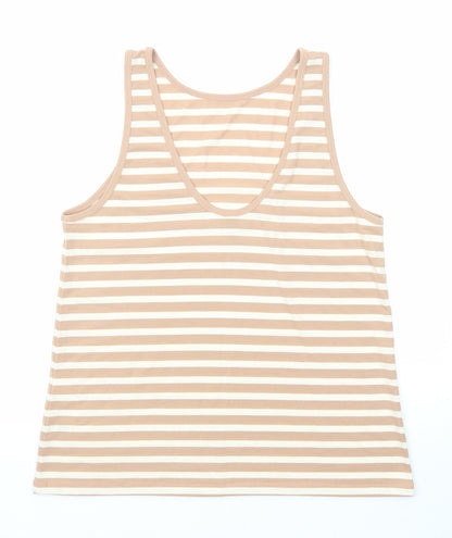 Womens UK Size 8 ASOS Beige Basic Tank