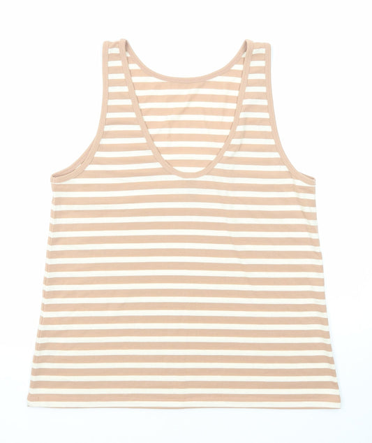 Womens UK Size 8 ASOS Beige Basic Tank