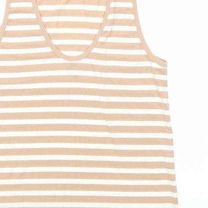 Womens UK Size 8 ASOS Beige Basic Tank
