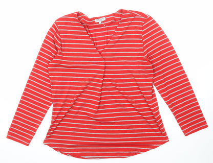 Womens UK Size L Cerulean Red Basic T-Shirt