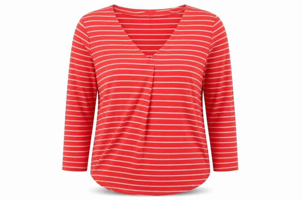 Womens UK Size L Cerulean Red Basic T-Shirt