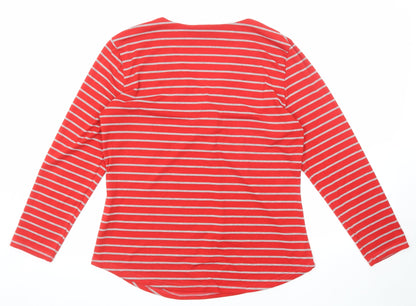 Womens UK Size L Cerulean Red Basic T-Shirt