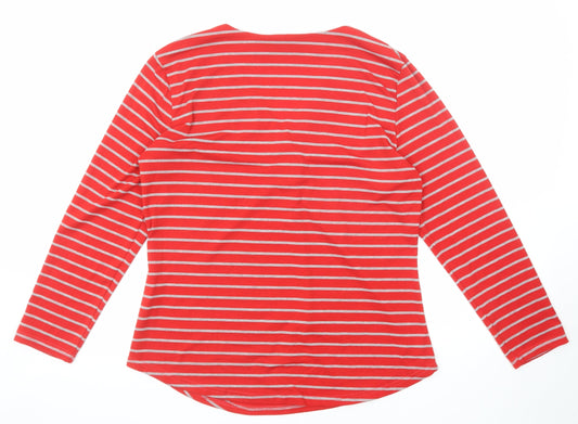 Womens UK Size L Cerulean Red Basic T-Shirt