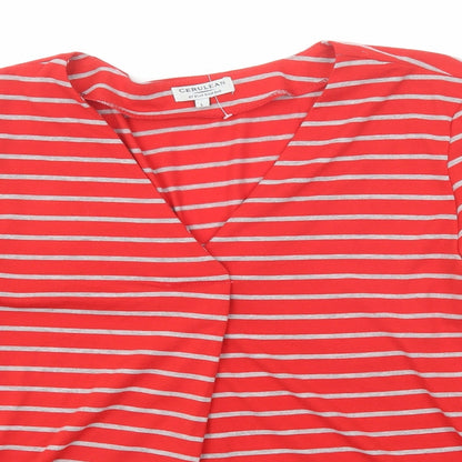 Womens UK Size L Cerulean Red Basic T-Shirt
