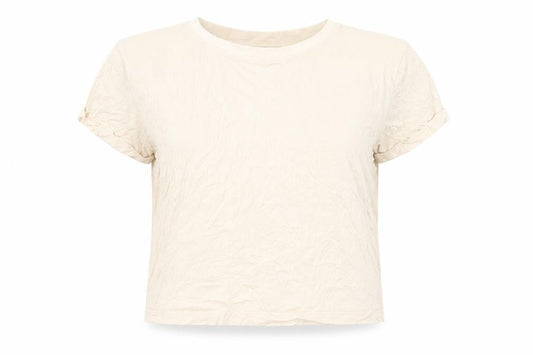 Womens UK Size 10 New Look Beige Basic T-Shirt