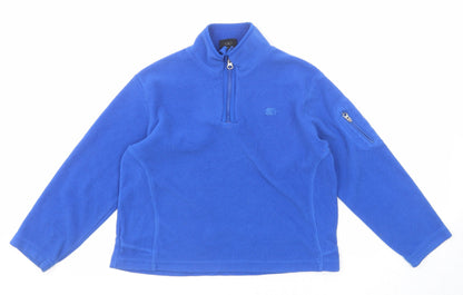 Starter Boys Blue Polyester Pullover Sweatshirt Size M Zip