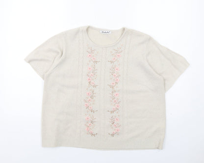 Womens UK Size 14 Berkertex Beige Pullover Jumper