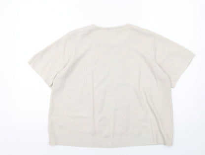 Womens UK Size 14 Berkertex Beige Pullover Jumper
