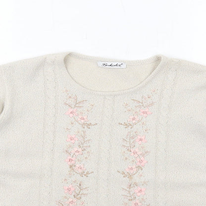 Womens UK Size 14 Berkertex Beige Pullover Jumper