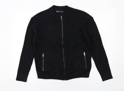Womens UK Size M Marks and Spencer Black Full Zip Jumper